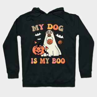 My Dog is My Boo Halloween Shirt, Spooky Dog Tee, Ghost Dog Shirt, Dog Mom Shirt,Halloween Dog Hoodie